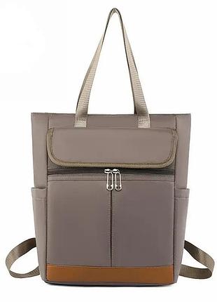 Женский рюкзак классический fashion нейлоновый бежевый