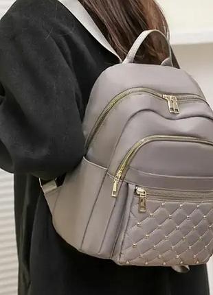 Жіночий рюкзак повсякденний текстильний бежевий balina