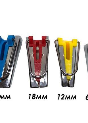 Набор устройств 4шт (рубильник) для создания косой бейки, металл, 6, 12, 18, 25 мм (6322)