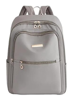 Рюкзак женский стильный вместительный повседневный danke | нейлоновый | серый
