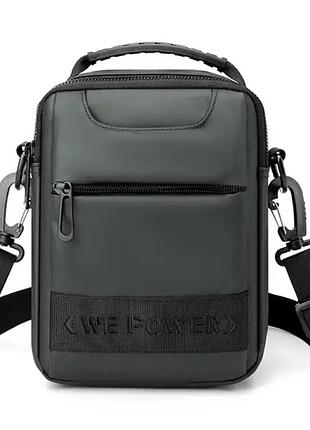 Мужская сумка месенджер повседневная стильная на плечо хаки we power