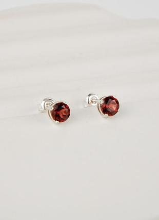 Серебряные серьги гранат арт. сс6гтп