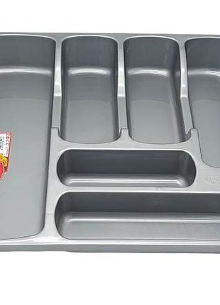 Лоток для столових приладів пластиковий 5127 senyayla plastik органайзер для ложок виделок 37*39*6 cm forkopt