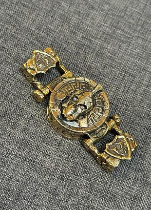 Кругла застібка спартанец латунь ручне лиття