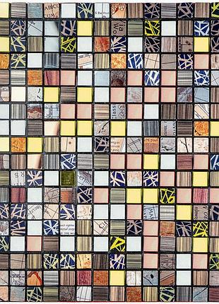 Самоклеющаяся алюминиевая плитка 300х300х3мм цветной квадратик sw-00001925