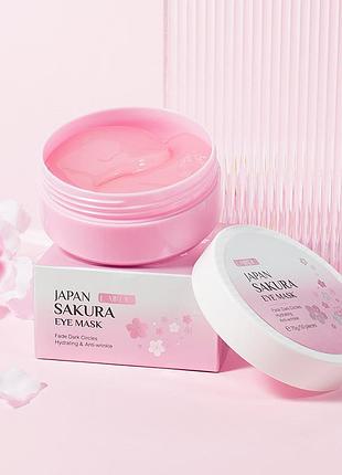 Гидрогелевые патчи для кожи вокруг глаз с сакурой laikou japan sakura eye mask, 60 шт