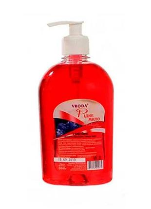 Жидкое мыло с дозатором vroda семейное, 500 мл лісова ягода ( 4820079450775)