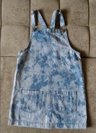 Стильний джинсовий дитячий сарафан george розмір на вік 8-9 років, рост128-135см