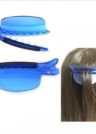 Зажим-разделитель прядей для наращивания волос, синий