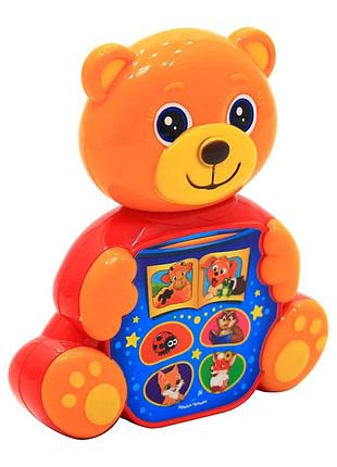 Розвивальний ведмедик на українській мові іграшка плеєр для малюків