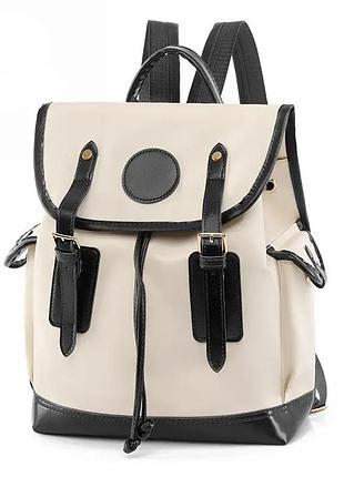 Рюкзак женский модный повседневный непромокаемый pierre loues | белый | нейлон