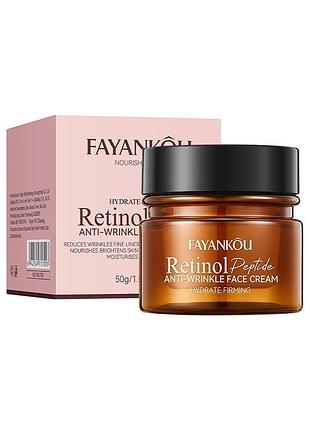 Антивіковий крем для обличчя fayankou retinol з пептидами 50 г