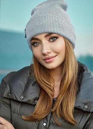 Шапка «бостон» (5122) светло-серый