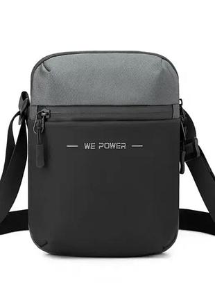 Мужская сумка месенджер водонепроницемая компактная we power