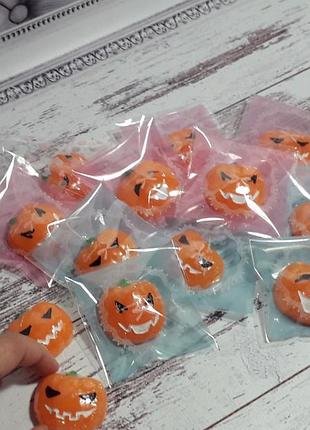 Сувенирное мыло ручной работы мини тыква (в пакетике)