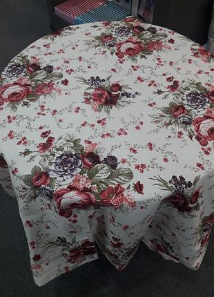 Скатерть водоотталкивающая 140х170 букет бордо