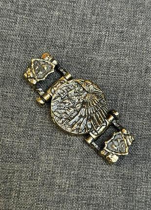 Кругла застібка ворон латунь ручне лиття