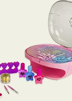 Детский маникюрный набор с сушкой для ногтей лаками и блестками