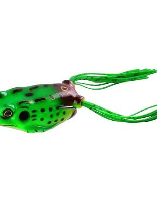 Воблер жабка незачіпляйка силіконова темно-зелений