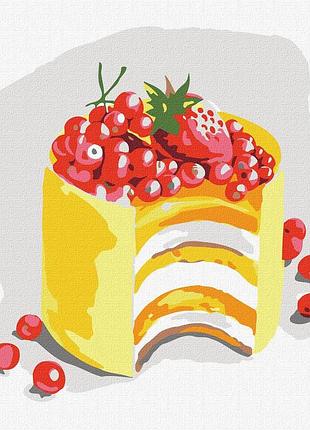 Картина по номерам соковите тістечко анна сорих ідейка 25 х 25 kho5630