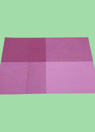 Салфетка сет пвх подставка под тарелку сервировочный коврик для стола клетка фиолетовая 30*45 cm variomarket