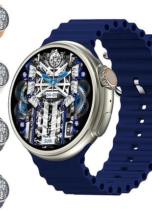 Cмарт-часы smart watch z78 ultra электронные с магнитной зарядкой и микрофоном. черный