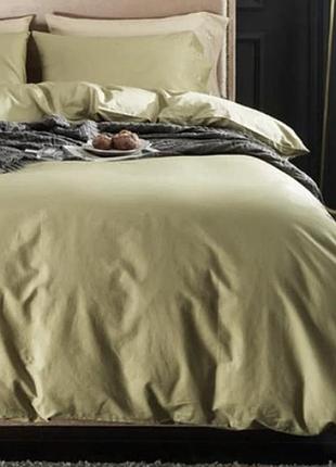 Набор пододеяльник 175х215см +наволочки 70х70 2шт сатин ярослав №5 оливковый