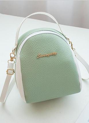 Рюкзак женский эко кожа салатовый( 6317 )