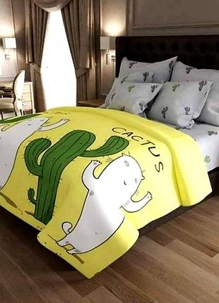 Постельное белье бязь кактус двуспальный