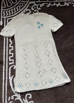 Платье белое на девочку 5-7 лет