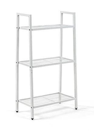 Стелаж-етажерка триярусний з металу 60х33х110см білий sw-00002103