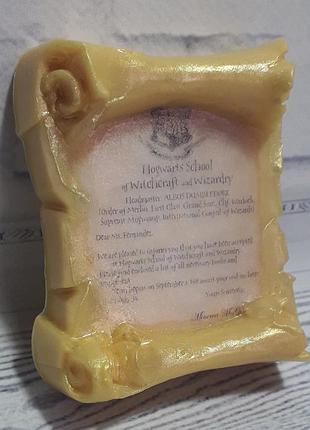 Сувенирное мыло ручной работы с картинкой письмо из хогварса