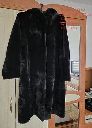 Шуба женская, натуральный мутон, высококачественный натуральный мех овчины, в идеальном состоянии, размер s-m