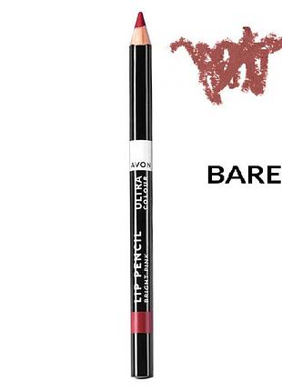 Карандаш для губ avon lip pencil «ультра» bare/нюдовый