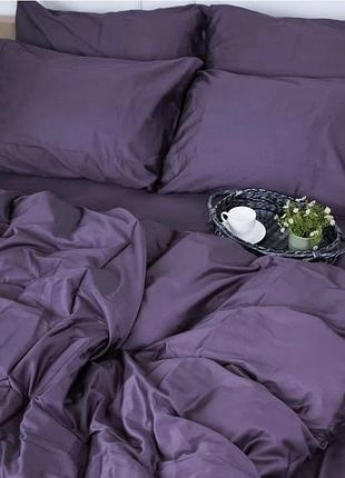 Набор пододеяльник 175х215см +наволочки 70х70 2шт сатин ярослав №9 сливовый