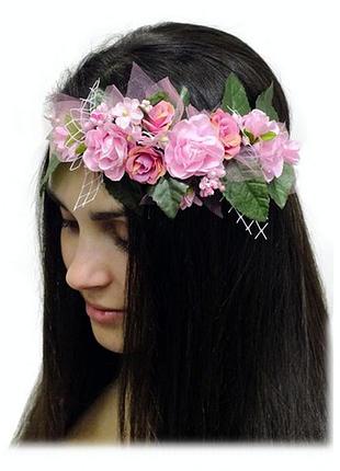 Веночек на голову венок из цветов нежность