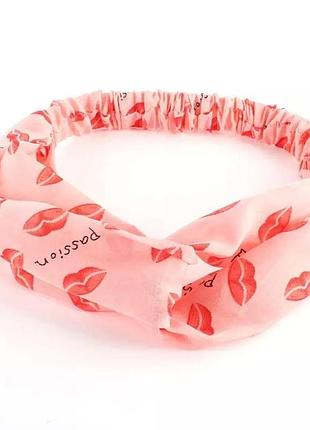 Повязка на голову женская губы