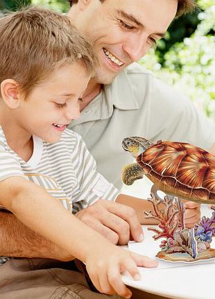 Cubic fun тривимірна головоломка-конструктор серії зникаючі тварини "морська черепаха"