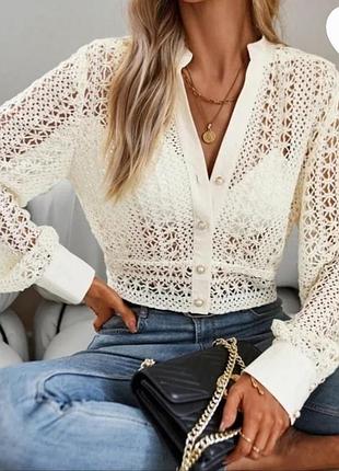 Блуза ажурная