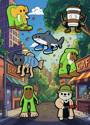 Джибітси італійський брейнрот балерина капучино бомбардиро крокодило шимпанзини кокосині тралалело тралала бомбі гусіні jibbitz 7 шт аксесуари крокс