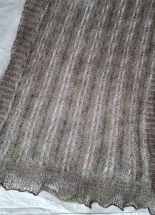 Ажурный шарф шарфик шелк-мохер