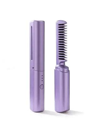 Портативный выпрямитель плойка расческа для волос с usb hair heater