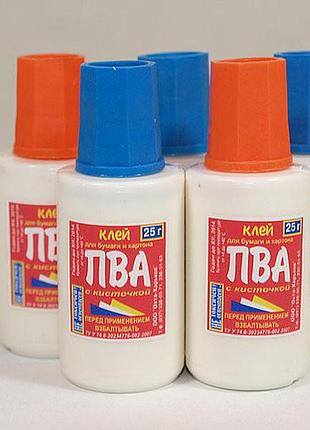 Клей пва "охта" с кисточкой (25 гр.)