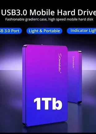 Зовнішній жорсткий диск 1 tb somnambulist + сумка для зберігання usb 3.0 для пк / macos / ps4 / xbox