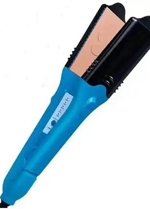 Плойка-выпрямитель для волос со сменными насадками hair style xl-619 утюжок с керамическим покрытием