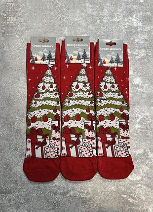 Шкарпетки високі з оригінальним малюнком. новорічні. розмір універсальний.