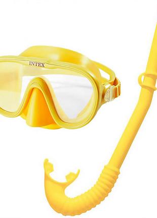 Маска для ныряния с трубкой детская intex