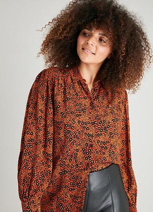 Яскрава віскозна сорочка з тваринним принтом р.20