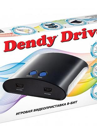Ігрова приставка 8 bit dendy drive x (300 в 1) + 300 вбудованих ігор + 2 геймпада (чорна) 8 bit