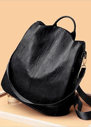 Рюкзак женский эко кожа черный( 6232 )